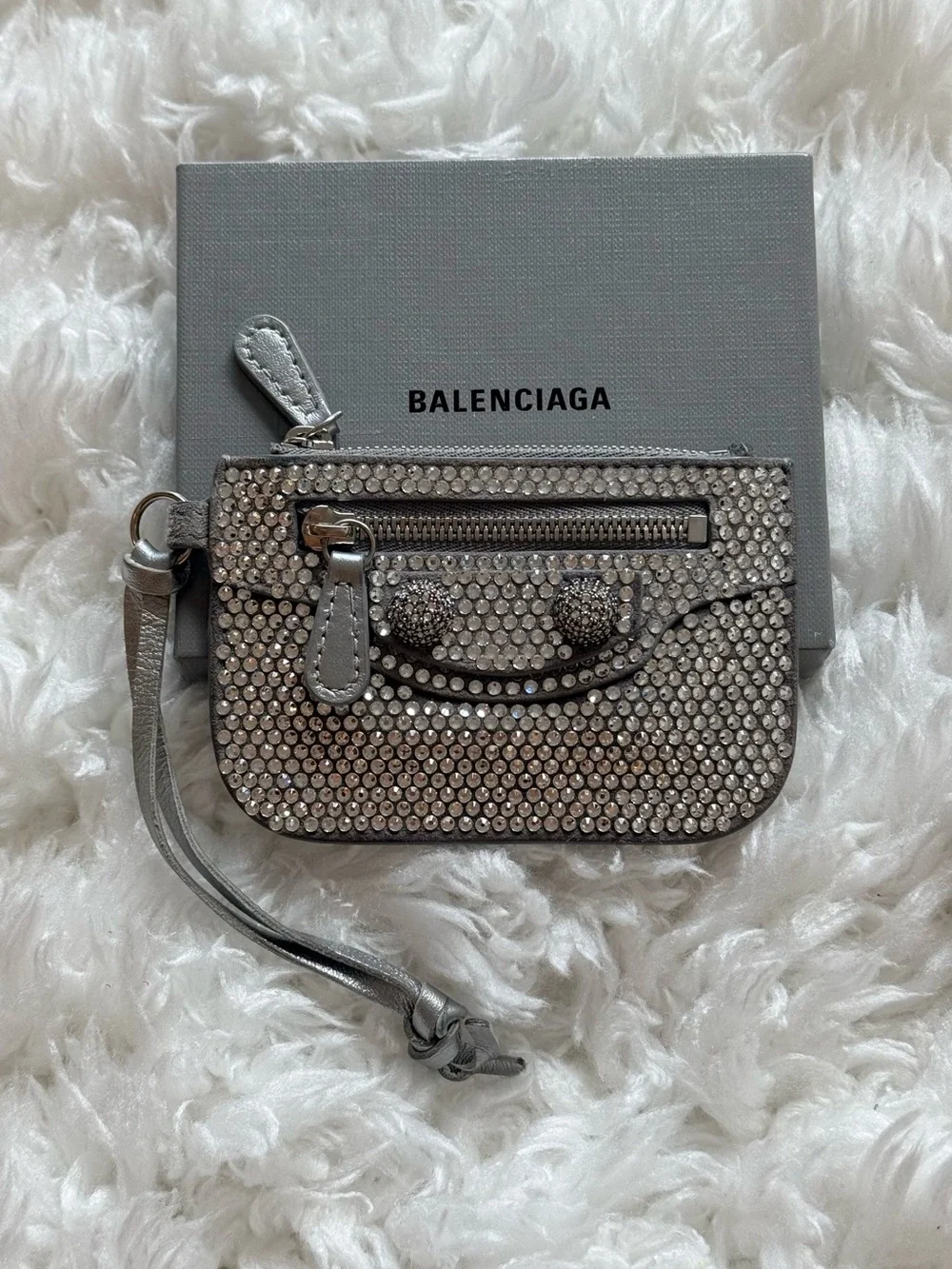 Balenciaga Le Cagole Rhinestone Coin Purse / Card Holder